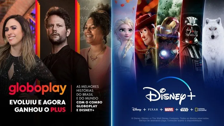 Disney+ e Globoplay formaram uma parceria e terão um combo inovador para os usuários do streaming