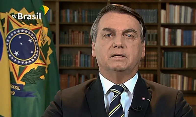 O presidente Jair Bolsonaro enviou uma declaração gravada
