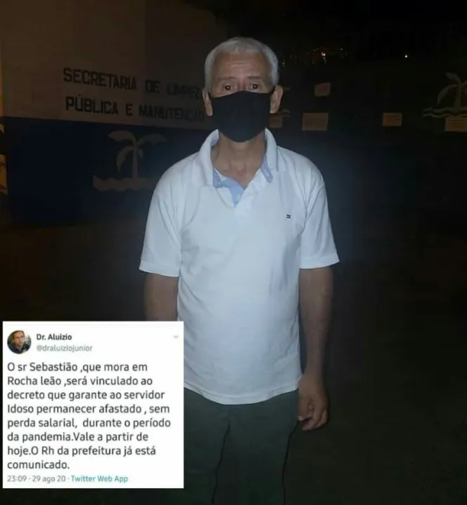A imagem do idoso foi feita pela relatante do caso