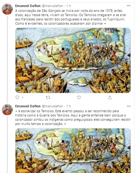 Imagem ilustrativa da imagem Professor de Geografia usa Twitter para ensinar história de São Gonçalo
