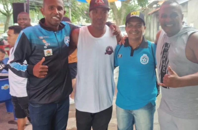 Rincón (diretor do COT), Douglas Silva (ex-Flamengo), Clayton Grilo e Gilmar PQD (Família Retrô)