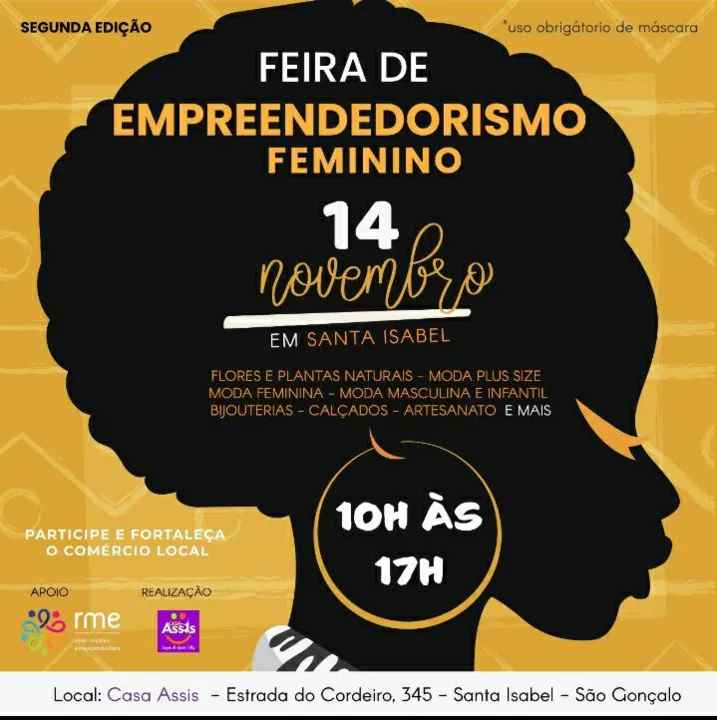 Imagem de divulgação da Feira de Empreendedorismo Feminino