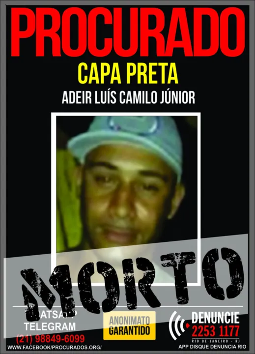 Adeir Luís Camilo Júnior, o "Capa Preta", de 29 anos
