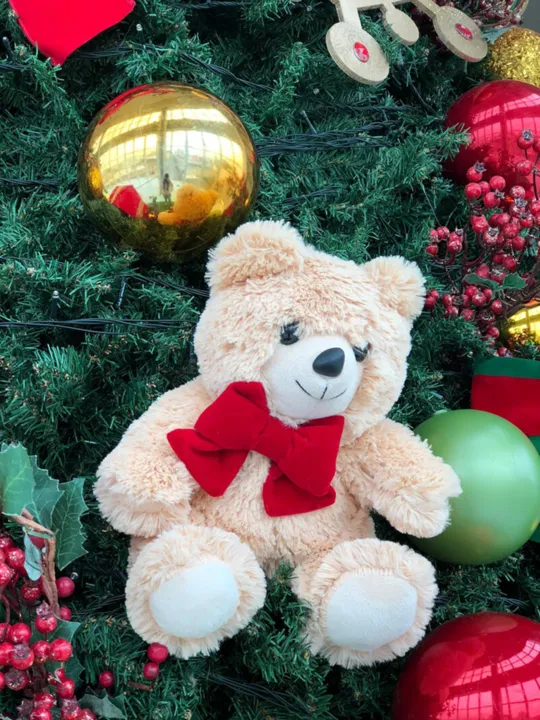 O destaque da decoração festiva é a árvore de 6m de altura
