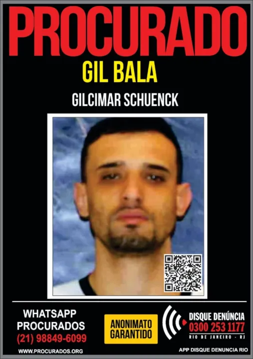 Gil Bala, é ligado a facção Comando Vermelho