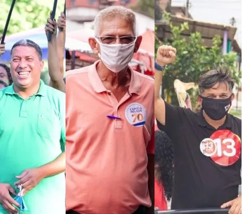 Dejorge Patrício (Republicanos), Capitão Nelson (Avante) e Dimas Gadelha (PT)