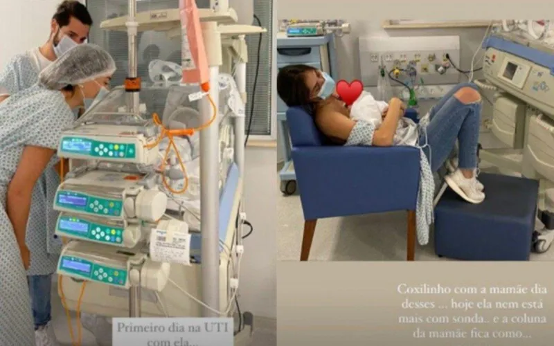  Raika ainda está internada na UTI, contudo, os pais já podem visita-la.