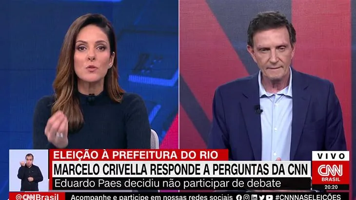 Jornalista Monalisa Perrone chama atenção de Crivella durante entrevista 