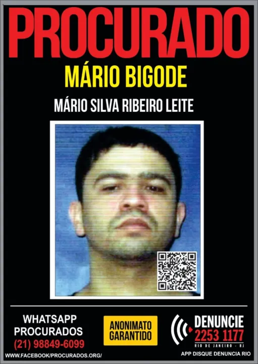 Mario Silva Ribeiro Leite, de 36 anos é o principal suspeito de mandar matar Gabriela Oliveira de Freitas na Favela Parque União, no Complexo da Maré
