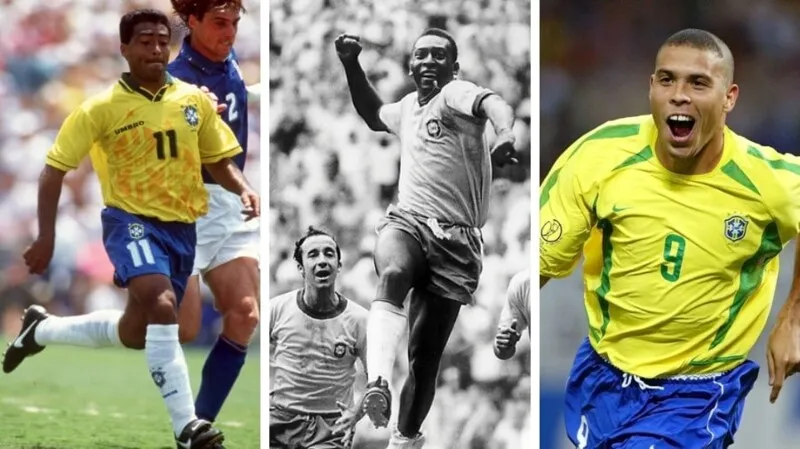 Com Garrincha ao lado, Romário, Pelé e Ronaldo aparecem em lista do jornal As