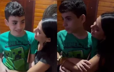 Ex-BBB Fernanda reencontra o filho Marcelo e emociona web