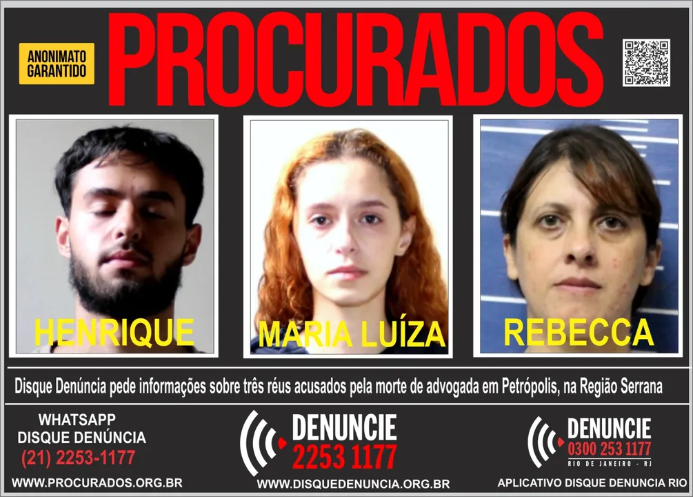 Disque Denúncia pede ajuda da população para obter informações sobre acusados de assassinato