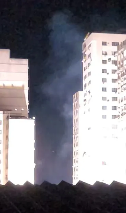 Além do intenso barulho, houve um forte clarão no momento da explosão