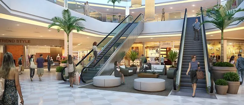 Ilustração mostra como será o Plaza Maricá Shopping