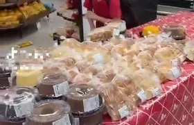 Viralizou: Criança é filmada jogando produtos no chão de supermercado e agredindo pessoas em Saquarema