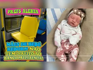 “Mãe de bebê reborn não tem preferência”, diz aviso sobre lugar em ônibus