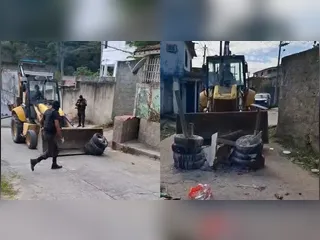 Polícia remove seis toneladas de barricada na Comunidade da Linha; vídeo