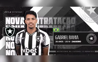 Botafogo anuncia contratação de Gabriel Bahia, ex-Volta Redonda