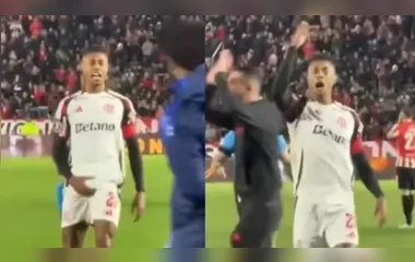 Bruno Henrique é multado pela Conmebol por gesto obsceno e está liberado para jogar semis da Libertadores