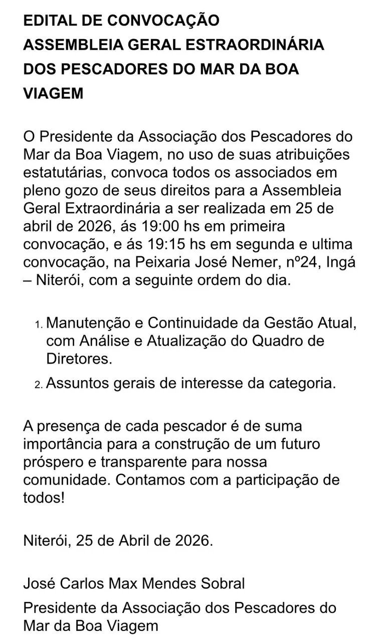 EDITAL DE CONVOCAÇÃO