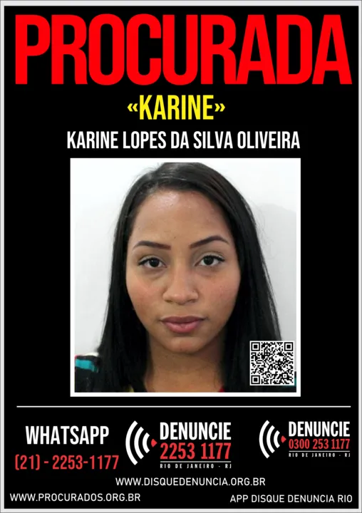 Karine estava foragida e se entregou na 124ªDP (Cabo Frio)