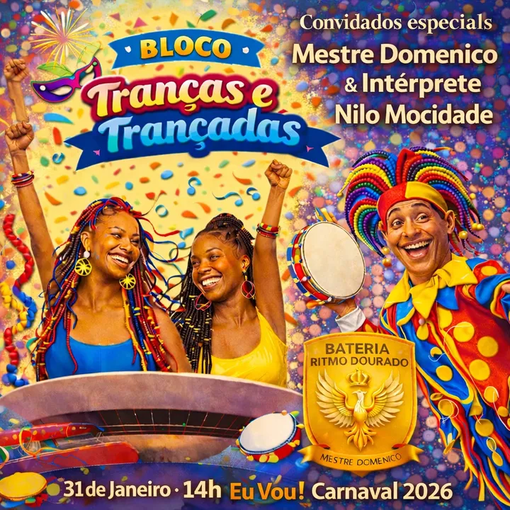 Bloco tranças e trançadas vai se apresentar nesse sábado (30) no Centro de Niterói