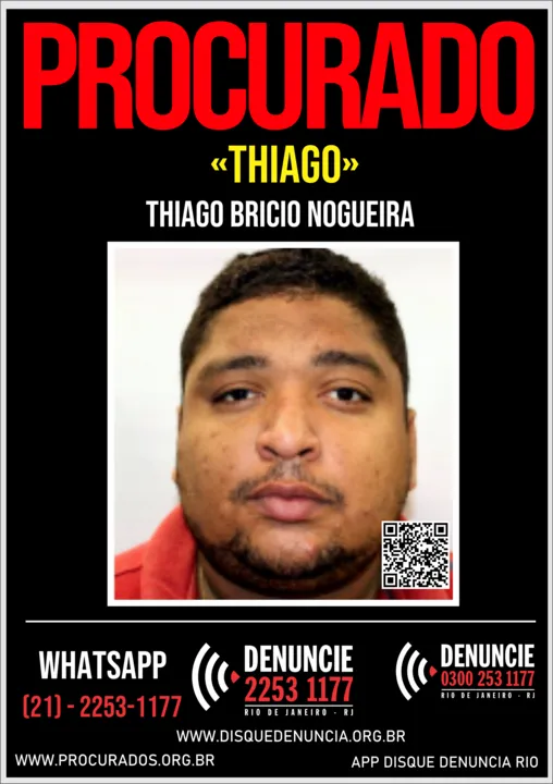 Thiago está sendo procurado sob acusação de ser um dos autores do crime