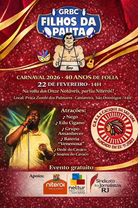 O evento do Filhos da Pauta é no  próximo domingo (22), a partir das 14 horas