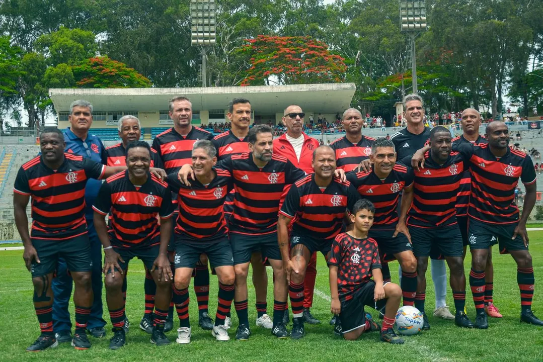 No Estádio Lomanto Júnior, em Vitória da Conquista (BA), a equipe rubro-negra empatou em 3 a 3 com a Seleção Master local
