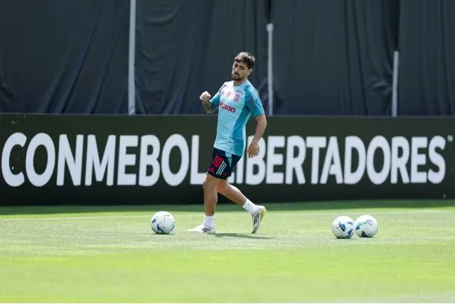 Treino do Flamengo contou com lona para evitar vazamentos antes da final da Libertadores
