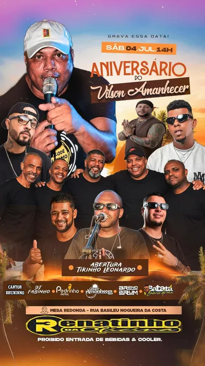 Cantor Vilson (em detaque) é um dos líderes do Grupo Amanhecer