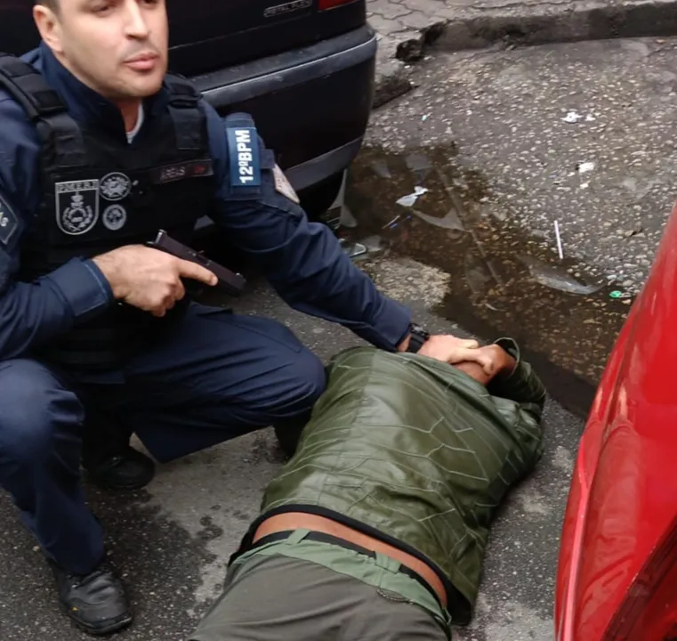 Suspeito pelo crime detido pela PM