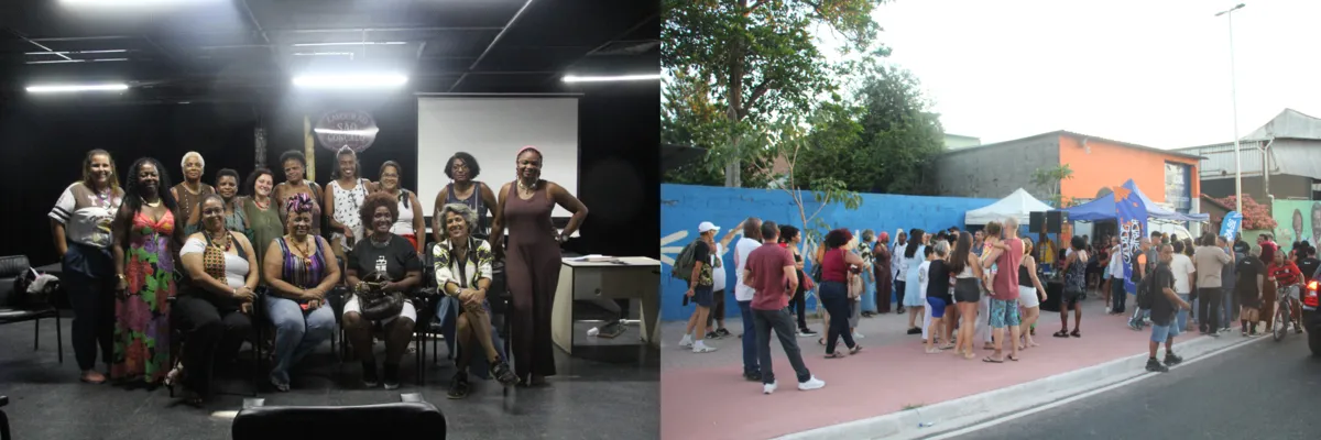 Houve a a roda de conversa “Herança Africana e Mulheres Negras na Economia Criativa” e a inauguração do painel "Povo Preto de São Gonçalo"