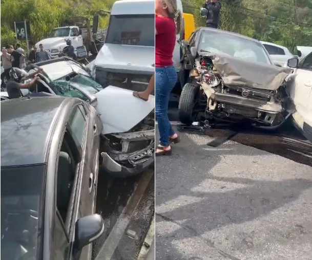 Imagens compartilhadas nas redes sociais mostram o cenário do acidente