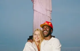 Após passarem por São Gonçalo, Virginia Fonseca e Vini Jr. visitam o Cristo Redentor e encantam fãs