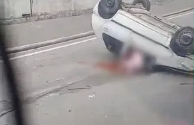 Atenção motoristas! Grave acidente envolvendo capotamento complica trânsito na Contorno, em Niterói; Vídeo