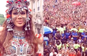 Bloco da Anitta reúne multidão no Centro do Rio e atrai famosos neste sábado