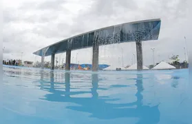 Cascata é destaque entre as atrações do Parque RJ Nosso Sonho, em São Gonçalo