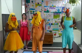 Lona na Lua promove atividade cultural para alunos da Creche Mercedes de Oliveira Soares