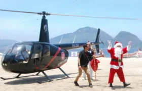 Natal em Niterói: Papai Noel chega de helicóptero à Praia de Icaraí neste domingo (14)