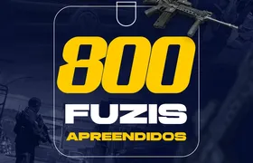 Polícia Militar atinge marca histórica de 800 fuzis apreendidos em menos de um ano