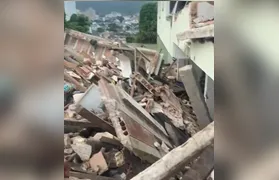 Prédio residencial desaba no Engenho Novo e deixa quatro feridos