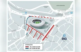 Região do Maracanã terá alterações no trânsito para Fluminense x Atlético-MG