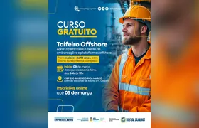 São Gonçalo abre vagas para curso gratuito de taifeiro offshore