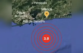 Tremor de magnitude 3.0 é registrado no litoral do Rio, a cerca de 60 km de Maricá