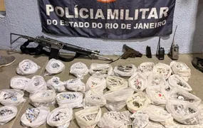Ação da PM termina com dois baleados e fuzil apreendido no Jardim Catarina