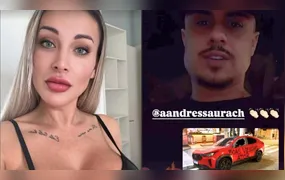 Andressa Urach picha e quebra carro de ex-marido, que se tornou criador de conteúdo adulto: "Boas vendas, ator"