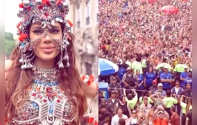 Bloco da Anitta reúne multidão no Centro do Rio e atrai famosos neste sábado