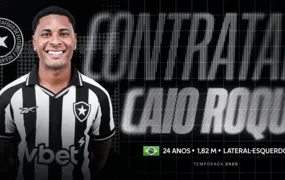 Botafogo anuncia contratação do lateral Caio Roque para reforçar elenco