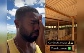 Campeão do 'BBB 24', Davi Brito constrói galpão para criar galinhas e se emociona: 'Muitos zombaram'